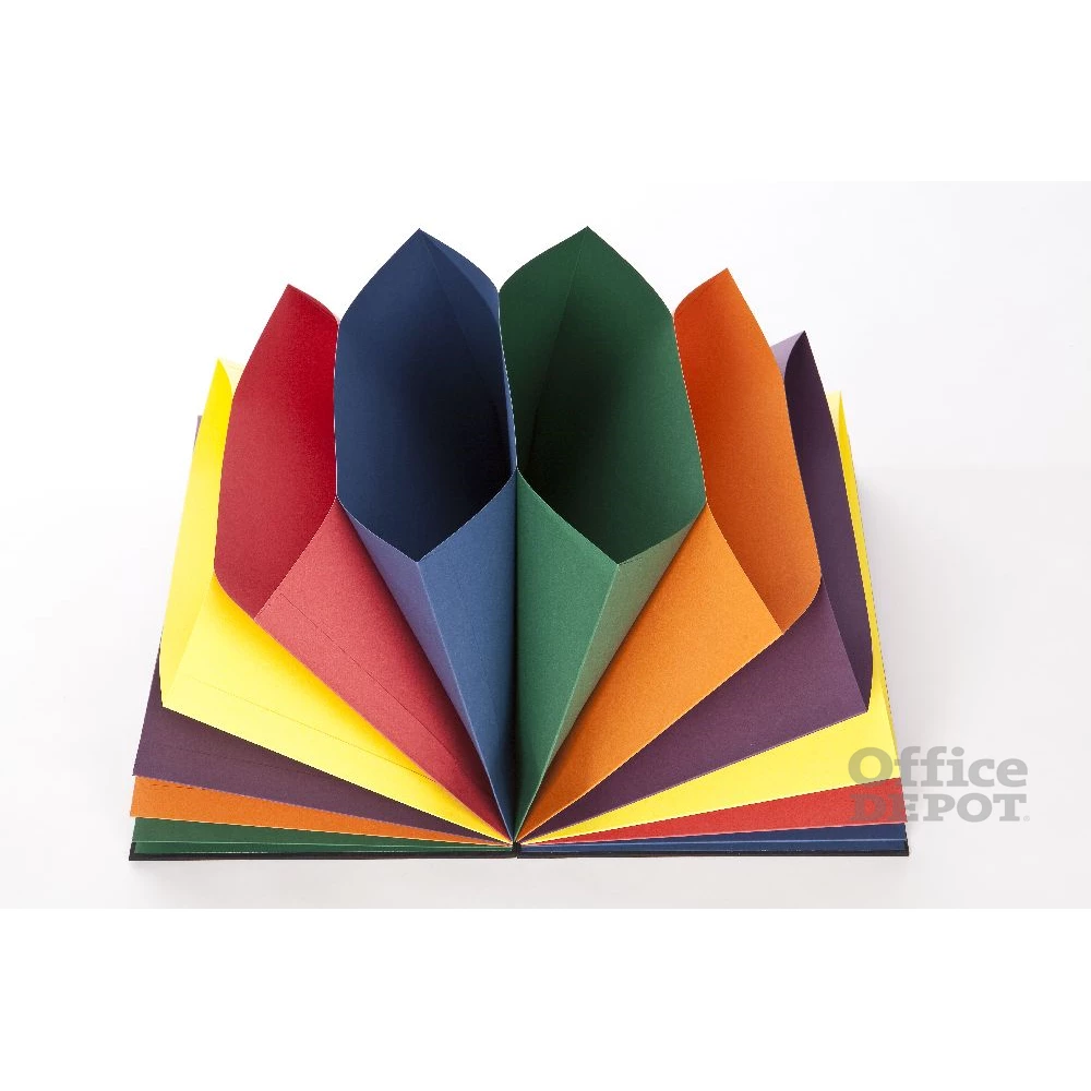 Fabriano 12 színesrekeszes fekete irattartó mappa