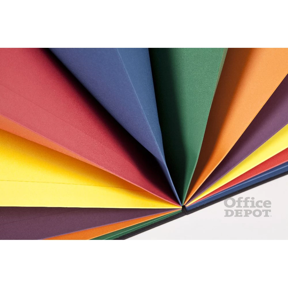 Fabriano 12 színesrekeszes fekete irattartó mappa