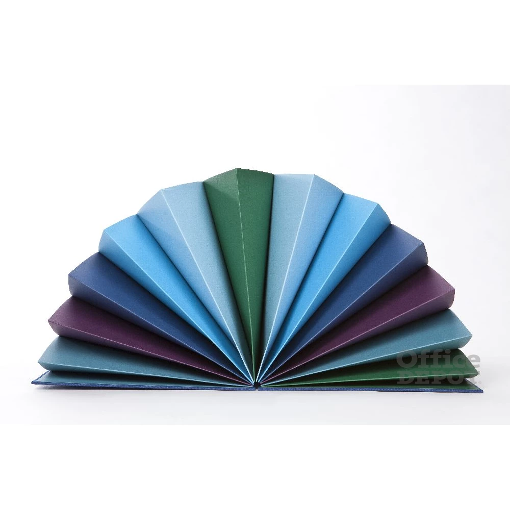 Fabriano 12 színesrekeszes kék irattartó mappa