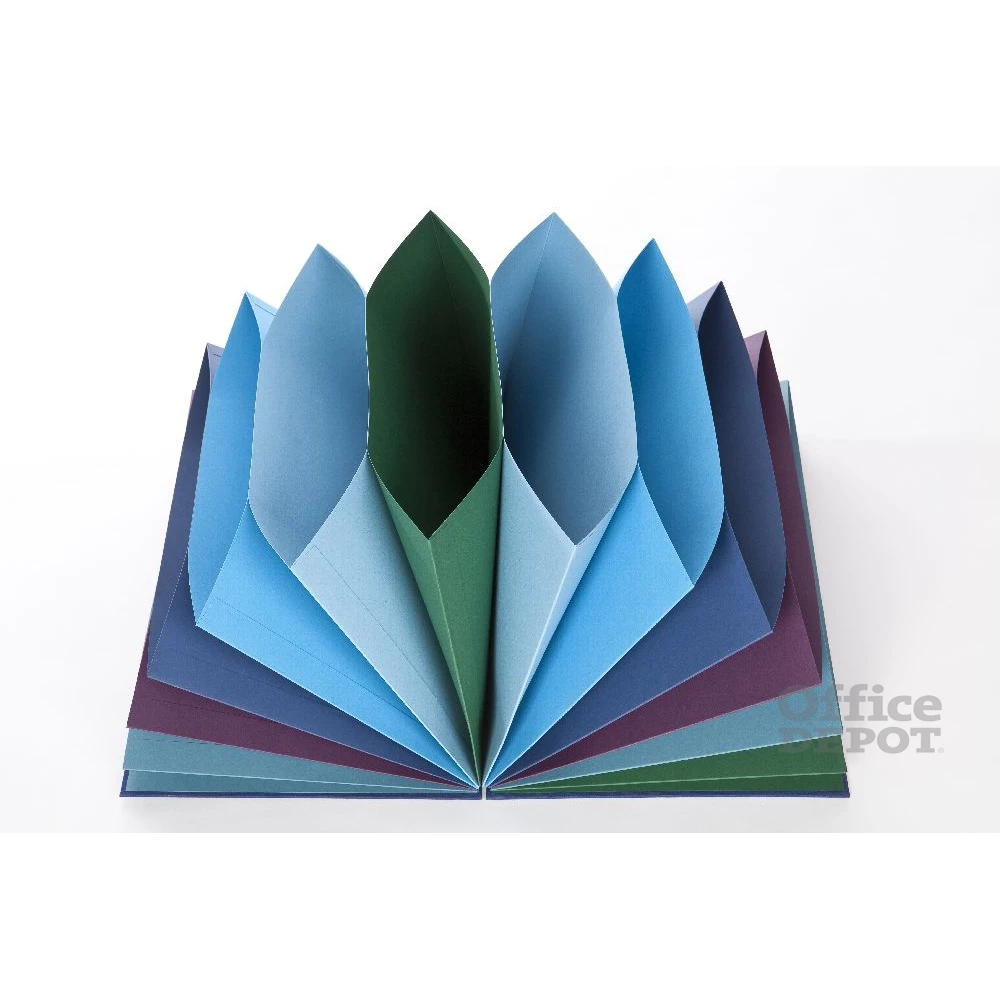 Fabriano 12 színesrekeszes kék irattartó mappa