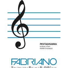 Fabriano 21x29,7cm 16 lap hangjegyfüzet Fabriano 21x29,7cm 16 lap hangjegyfüzet