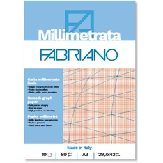 Fabriano A3 80g 10lapos milliméterpapír tömb Fabriano A3 80g 10lapos milliméterpapír tömb