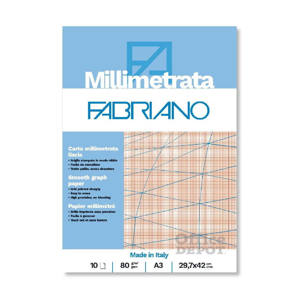 Fabriano A3 80g 10lapos milliméterpapír tömb
