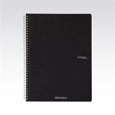 Fabriano Ecoqua A4 70lapos fekete kockás spirálfüzet Fabriano Ecoqua A4 70lapos fekete kockás spirálfüzet