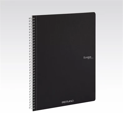 Fabriano Ecoqua A4 70lapos fekete kockás spirálfüzet Fabriano Ecoqua A4 70lapos fekete kockás spirálfüzet