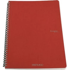 Fabriano Ecoqua A4 70lapos piros kockás spirálfüzet Fabriano Ecoqua A4 70lapos piros kockás spirálfüzet