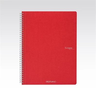 Fabriano Ecoqua A4 70lapos piros kockás spirálfüzet Fabriano Ecoqua A4 70lapos piros kockás spirálfüzet