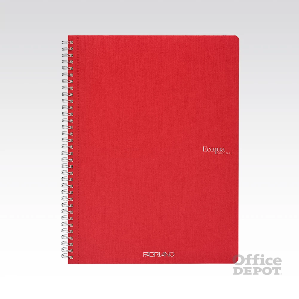 Fabriano Ecoqua A4 70lapos piros sima spirálfüzet