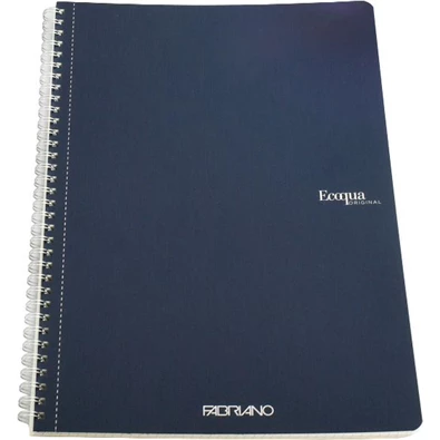 Fabriano Ecoqua A4 70lapos sötétkék kockás spirálfüzet Fabriano Ecoqua A4 70lapos sötétkék kockás spirálfüzet
