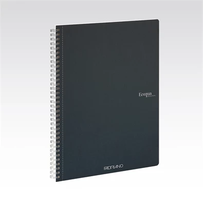 Fabriano Ecoqua A4 70lapos sötétzöld sima spirálfüzet Fabriano Ecoqua A4 70lapos sötétzöld sima spirálfüzet