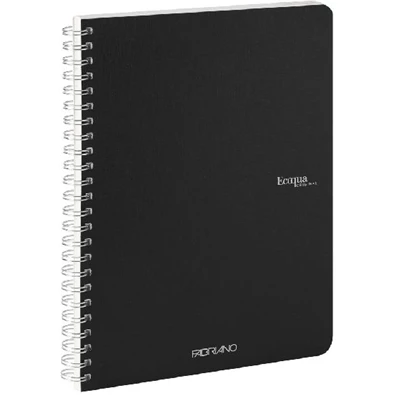 Fabriano Ecoqua A5 70lapos fekete kockás spirálfüzet Fabriano Ecoqua A5 70lapos fekete kockás spirálfüzet