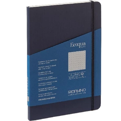 Fabriano Ecoqua Plus A5 80 lapos sötétkék pontozott notesz