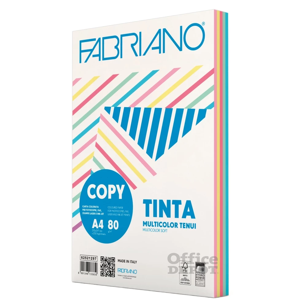 Fabriano Multicolor A4 80g 250lap pasztel színes másolópapír