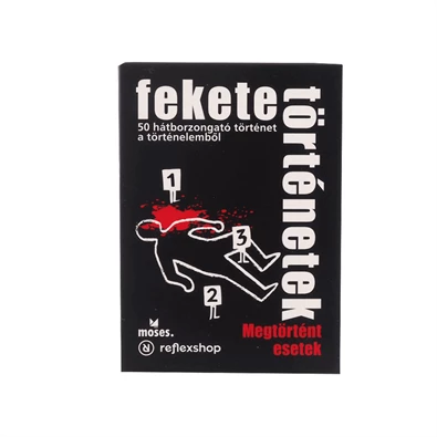 Fekete történetek társasjáték - Megtörtént esetek logisztori rejtvények Fekete történetek társasjáték - Megtörtént esetek logisztori rejtvények