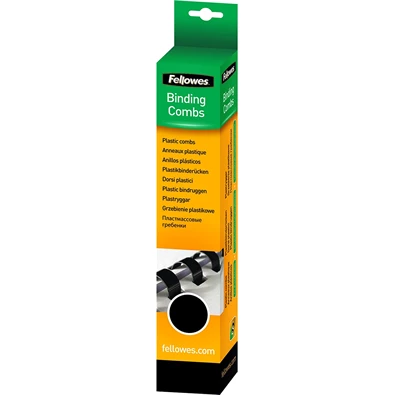 Fellowes 10mm 25db-os 41-55lapos fekete műanyag spirál Fellowes 10mm 25db-os 41-55lapos fekete műanyag spirál