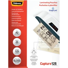 Fellowes A3 125mic 25db-os fényes lamináló fólia Fellowes A3 125mic 25db-os fényes lamináló fólia