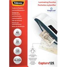 Fellowes A5 125mic 25db-os fényes lamináló fólia Fellowes A5 125mic 25db-os fényes lamináló fólia
