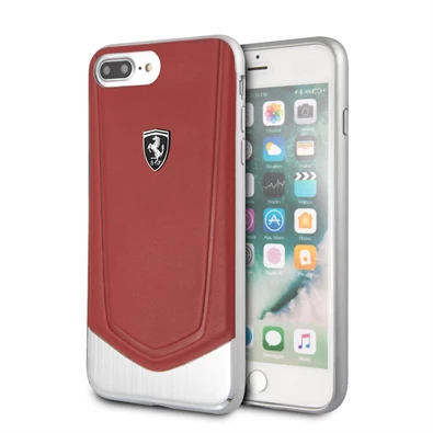 Ferrari Heritage iPhone 8 Plus ezüs/piros kemény tok Ferrari Heritage iPhone 8 Plus ezüs/piros kemény tok