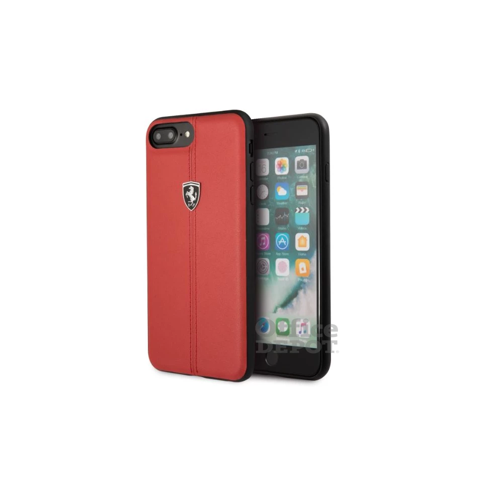 Ferrari Heritage iPhone 8 Plus piros kemény/csíkos tok