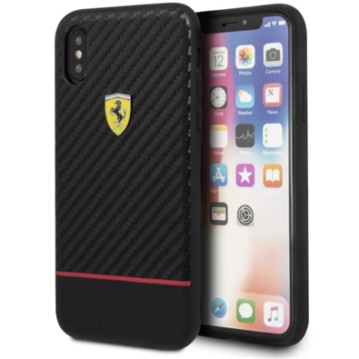 Ferrari On-Track Racing iPhone X/XS karbon karbon/gumi hátlap Ferrari On-Track Racing iPhone X/XS karbon karbon/gumi hátlap