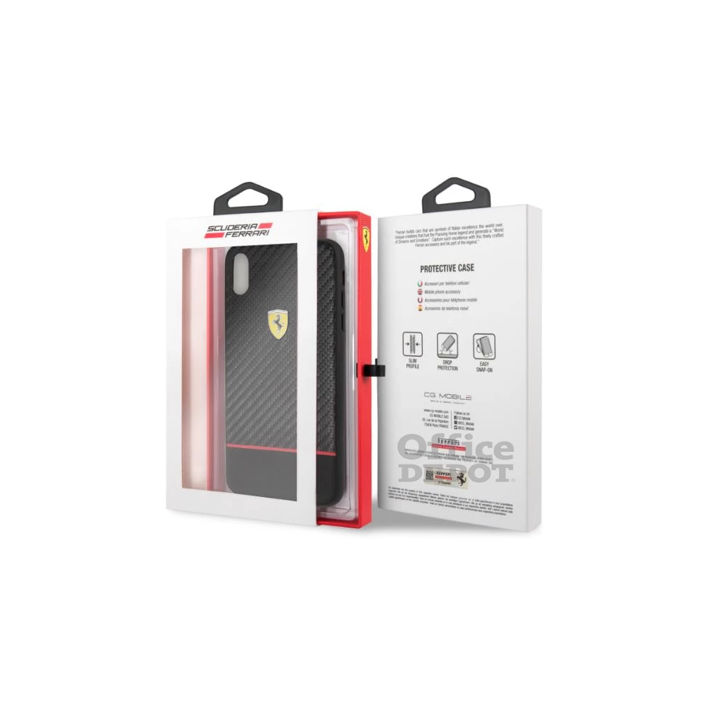 Ferrari On-Ttrack Racing iPhone XS MAX karbon karbon/gumi hátlap