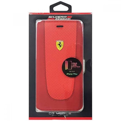 Ferrari SF Pit Stop iPhone 7 Plus piros kinyitható tok Ferrari SF Pit Stop iPhone 7 Plus piros kinyitható tok