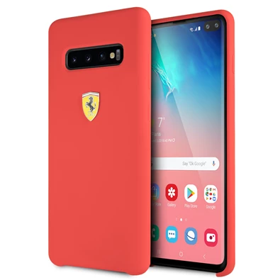 Ferrari Samsung S10 Plus SF piros szilikon hátlap Ferrari Samsung S10 Plus SF piros szilikon hátlap
