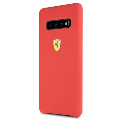 Ferrari Samsung S10 Plus SF piros szilikon hátlap Ferrari Samsung S10 Plus SF piros szilikon hátlap