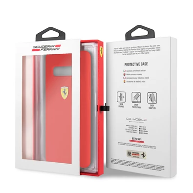 Ferrari Samsung S10 Plus SF piros szilikon hátlap Ferrari Samsung S10 Plus SF piros szilikon hátlap