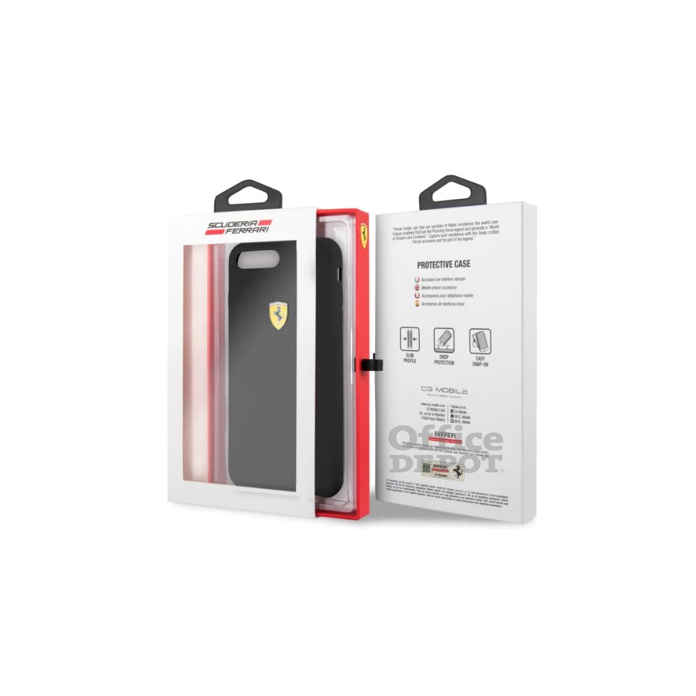 Ferrari SF iPhone 8 Plus fekete szilikon hátlap