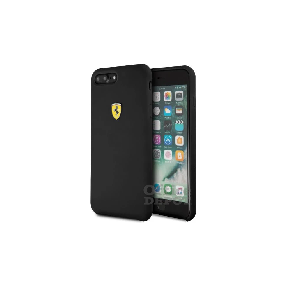 Ferrari SF iPhone 8 Plus fekete szilikon hátlap