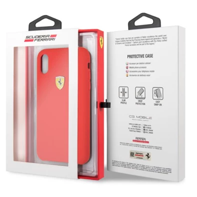 Ferrari SF iPhone XR piros szilikon hátlap Ferrari SF iPhone XR piros szilikon hátlap