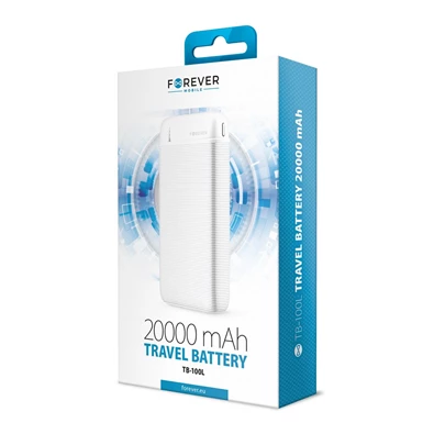 Forever TF-0115 TB-100L 20000mAh fehér power bank Forever TF-0115 TB-100L 20000mAh fehér power bank
