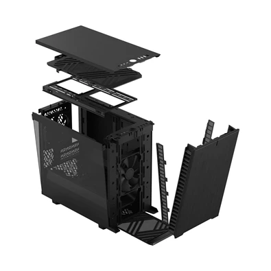 Fractal Design Define 7 Nano fekete (táp nélküli) ablakos mini-ITX ház Fractal Design Define 7 Nano fekete (táp nélküli) ablakos mini-ITX ház