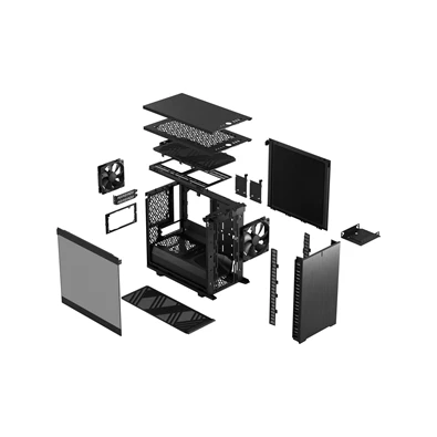 Fractal Design Define 7 Nano fekete (táp nélküli) ablakos mini-ITX ház Fractal Design Define 7 Nano fekete (táp nélküli) ablakos mini-ITX ház