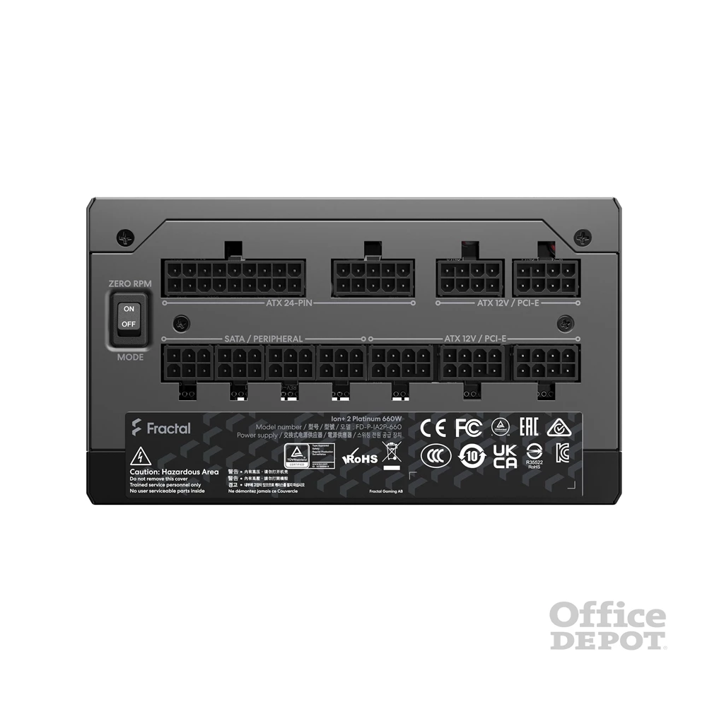 Fractal Design Ion+ 2 650W (660W) 80+ Platinum ventillátorral moduláris dobozos tápegység