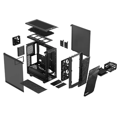 Fractal Design Meshify 2 Compact Szürke világos ablakos (Táp nélküli) ATX ház Fractal Design Meshify 2 Compact Szürke világos ablakos (Táp nélküli) ATX ház