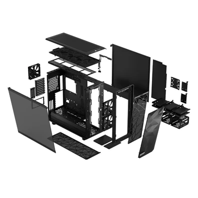 Fractal Design Meshify 2 XL Fekete világos ablakos (Táp nélküli) E-ATX ház Fractal Design Meshify 2 XL Fekete világos ablakos (Táp nélküli) E-ATX ház