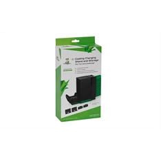 FroggieX FX-XS-C1-B Xbox Series X | S fekete konzol hűtő + dual töltőállomás + lemez tartó FroggieX FX-XS-C1-B Xbox Series X | S fekete konzol hűtő + dual töltőállomás + lemez tartó