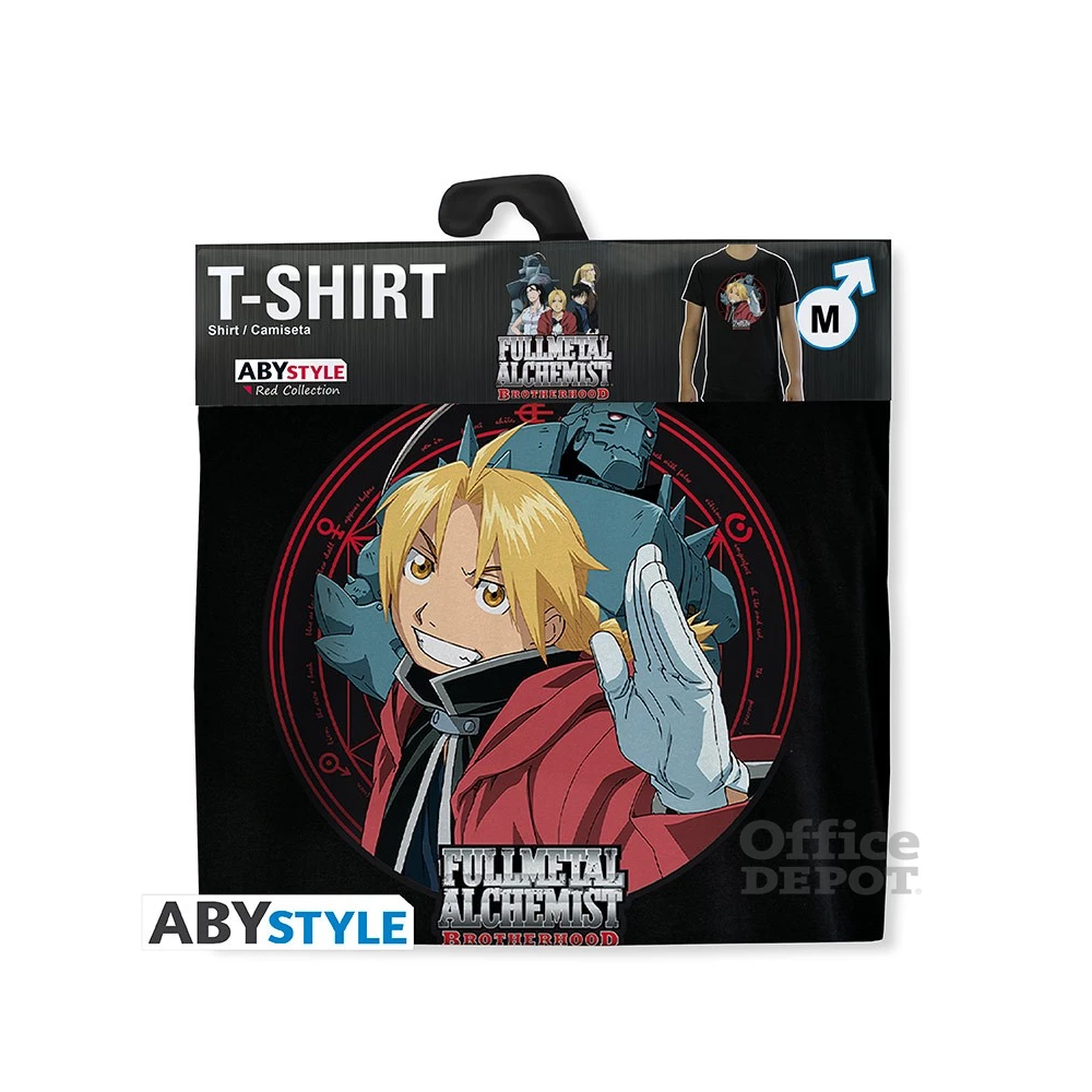 Fullmetal Alchemist "Ed & Al" fekete féri póló, L méret