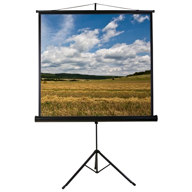 Funscreen Tripod 1:1 160cm×160cm hordozható 3 lábú állványos vetítővászon Funscreen Tripod 1:1 160cm×160cm hordozható 3 lábú állványos vetítővászon