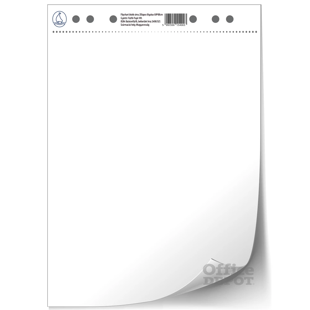 Fűzfői 68x88 cm 20 ív sima flipchart papír