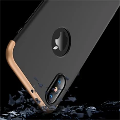 GKK GK0261 Apple iPhone XS Max hátlap - GKK 360 Full Protection 3in1 - Logo - fekete/arany GKK GK0261 Apple iPhone XS Max hátlap - GKK 360 Full Protection 3in1 - Logo - fekete/arany