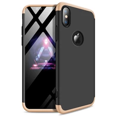 GKK GK0261 Apple iPhone XS Max hátlap - GKK 360 Full Protection 3in1 - Logo - fekete/arany GKK GK0261 Apple iPhone XS Max hátlap - GKK 360 Full Protection 3in1 - Logo - fekete/arany