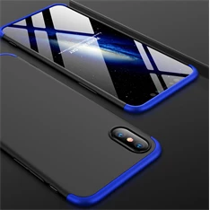 GKK GK0279 Apple iPhone XS Max hátlap - GKK 360 Full Protection 3in1 - fekete/kék GKK GK0279 Apple iPhone XS Max hátlap - GKK 360 Full Protection 3in1 - fekete/kék