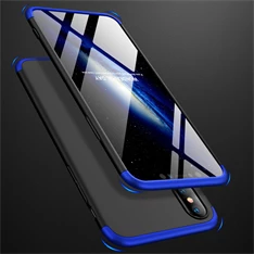GKK GK0279 Apple iPhone XS Max hátlap - GKK 360 Full Protection 3in1 - fekete/kék GKK GK0279 Apple iPhone XS Max hátlap - GKK 360 Full Protection 3in1 - fekete/kék