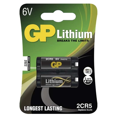 GP 2CR5 Lithium 6V 1db/bliszter fotó elem GP 2CR5 Lithium 6V 1db/bliszter fotó elem