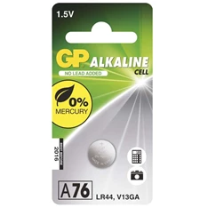 GP LR44 (A76) alkáli gombelem 1db/bliszter GP LR44 (A76) alkáli gombelem 1db/bliszter