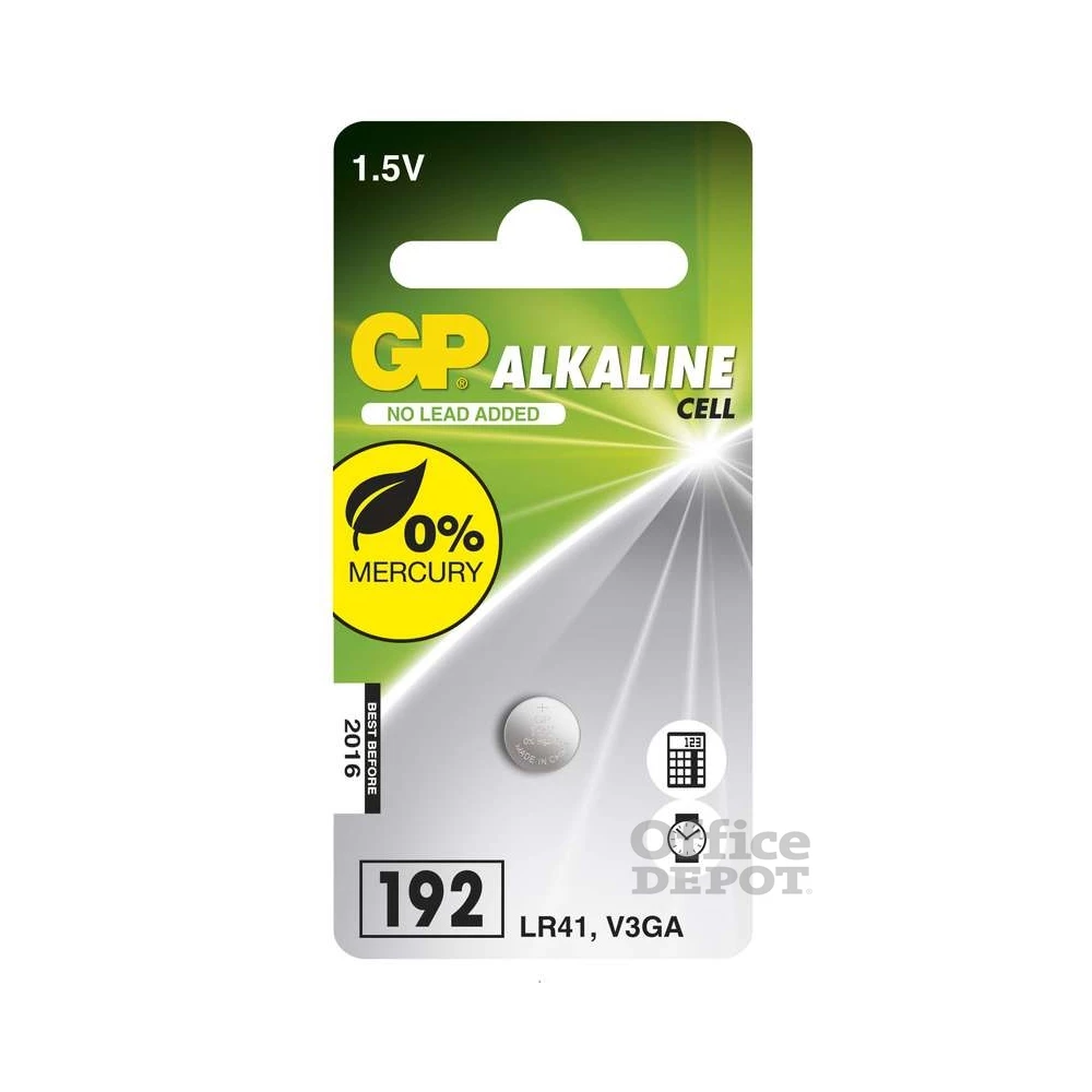 GP B13921 LR41 (192) alkáli gombelem 1db/bliszter