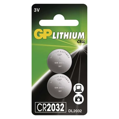 GP CR2032 lítium gombelem 2db/bliszter GP CR2032 lítium gombelem 2db/bliszter